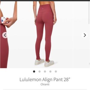 lululemon align pant 28 inch